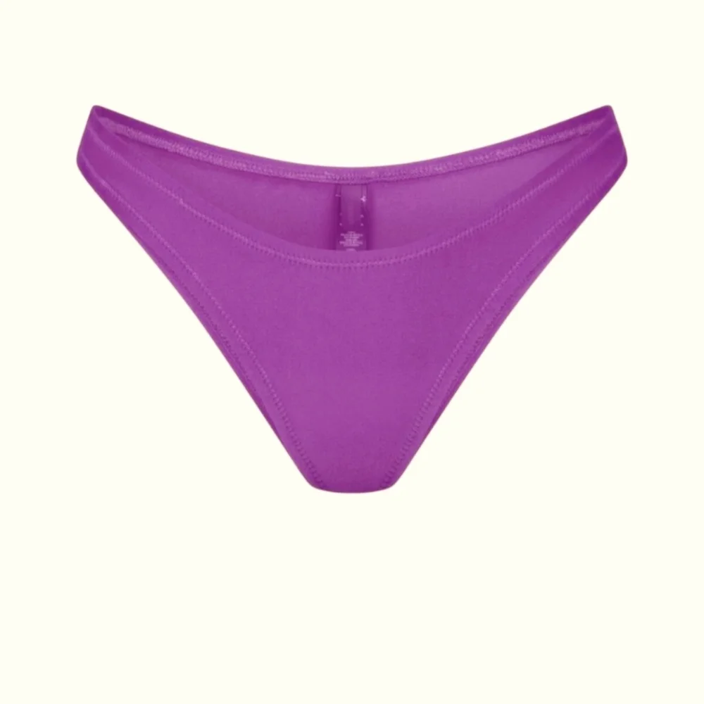 NWT SKIMS RECYCLED SWIM CHEEKY TANGA BIKINI BOTTOM VIOLET PLUS 3X